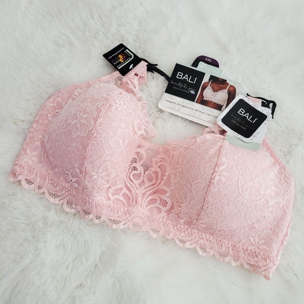 🩷BALI LACE WIRELESS CONVERTIBLE BRA SIZE 2X - Picture 7 of 9